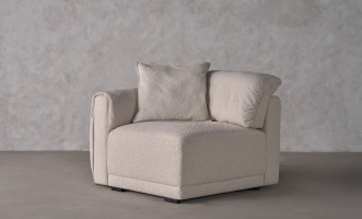Nuvola Left Arm Sofa Section (Fabric: FIORD PLAIN col.102 (Cat. 3))