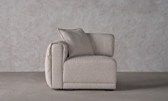 Nuvola Left Arm Sofa Section (Fabric: FIORD PLAIN col.102 (Cat. 3))