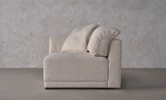 Nuvola Left Arm Sofa Section (Fabric: FIORD PLAIN col.102 (Cat. 3))