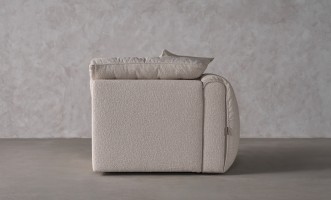 Nuvola Left Arm Sofa Section (Fabric: FIORD PLAIN col.102 (Cat. 3))