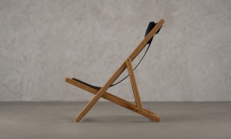 Riviera Outdoor Teak Deckchair Black Sling