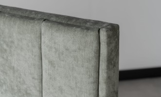 Newberry Stripes (Vertical) Bed 90x200 cm (Fabric: Plushery 40 Powder (Cat. 3))