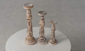 Set Of 3 Brees Candle Holders Albesia