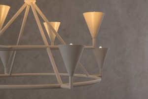 Adelaide Chandelier L105xH47 white