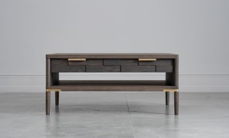 Textures Coffee Table with 2 drawers (Color: Oak TEXTURES)