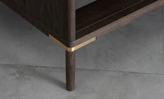 Textures Coffee Table with 2 drawers (Color: Oak TEXTURES)