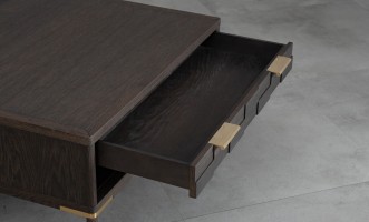 Textures Coffee Table with 2 drawers (Color: Oak TEXTURES)