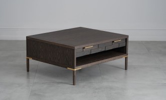 Textures Coffee Table with 2 drawers (Color: Oak TEXTURES)
