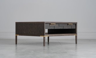 Textures Coffee Table with 2 drawers (Color: Oak TEXTURES)