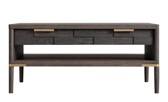 Textures Coffee Table with 2 drawers (Color: Oak TEXTURES)