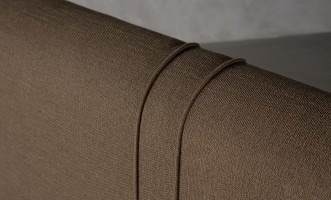Lagom Wood Bed 200x200 cm (Fabric: SOFT ROCK 107 OLIVE (Cat. 3))
