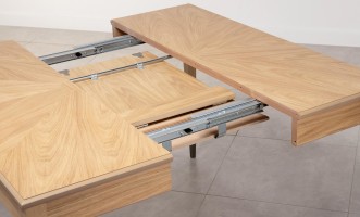 Phoenix Rectangular Folding Dining Table (Color: Oak light (veneer))