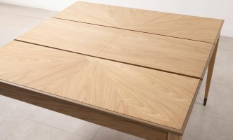 Phoenix Rectangular Folding Dining Table (Color: Oak light (veneer))