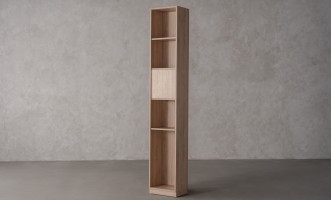 Chess Bookshelf 1-Facades and Back Wall (Color: Sand Oak (Egger))