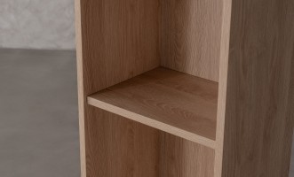 Chess Bookshelf 1-Facades and Back Wall (Color: Sand Oak (Egger))
