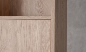 Chess Bookshelf 1-Facades and Back Wall (Color: Sand Oak (Egger))