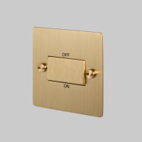 Triple Pole Fan Switch - Brass - Black interior