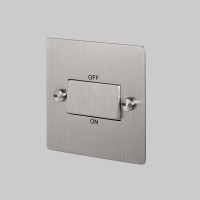Triple Pole Fan Switch - Stainless Steel - Black interior