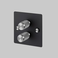 2G Dimmer 120W Black Steel Detail [EL221P]