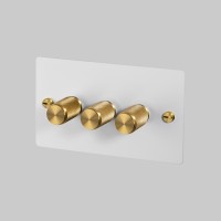 3G Dimmer 120W White Brass Detail [EL730P]