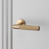 Door Handle set Cross Brass