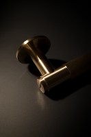 Door Handle set Cross Brass