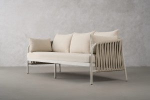 Taormina Light 3 Seater Outdoor Sofa Haze Sandy