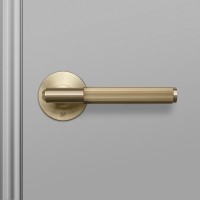 Door Handle set Linear Brass