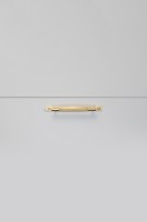 Pull Bar Plate Linear Small 190mm Brass (non US)