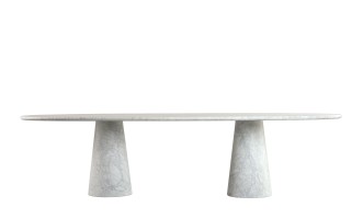 Uno Carrara Oval Dining Table 300 cm