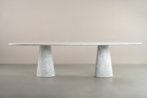 Uno Carrara Oval Dining Table 300 cm
