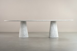 Uno Carrara Oval Dining Table 300 cm