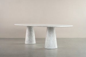 Uno Carrara Oval Dining Table 300 cm