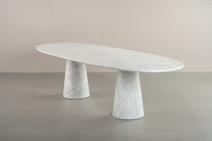 Uno Carrara Oval Dining Table 300 cm