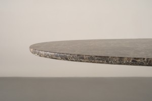Uno Dark Emperador Oval Dining Table 300 cm