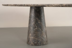 Uno Dark Emperador Oval Dining Table 300 cm