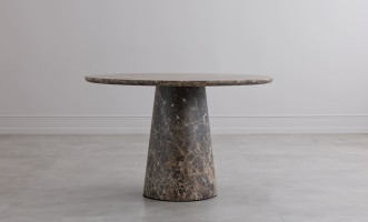 Uno Dark Emperador Round Dining Table D152 cm