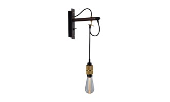 Hooked Wall Nude Graphite Brass