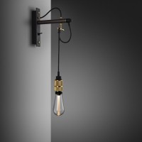 Hooked Wall Nude Graphite Brass