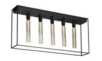 Caged Ceiling Light 5.0 Black Marble