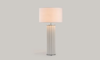 Onica Table Lamp Taupe/Matt Brass