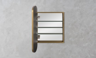 Miro Brass Mirrored Cabinet
