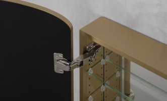 Miro Brass Mirrored Cabinet