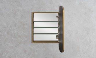 Miro Brass Mirrored Cabinet