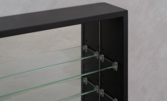 Miro Black Mirrored Cabinet