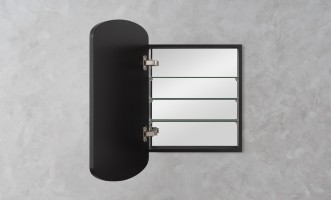 Miro Black Mirrored Cabinet