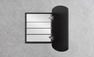 Miro Black Mirrored Cabinet