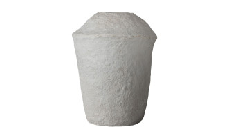 Chad Vase Papier Mache White L
