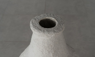 Chad Vase Papier Mache White XL