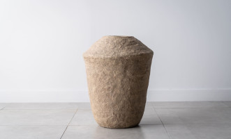Chad Vase Papier Mache Brown L